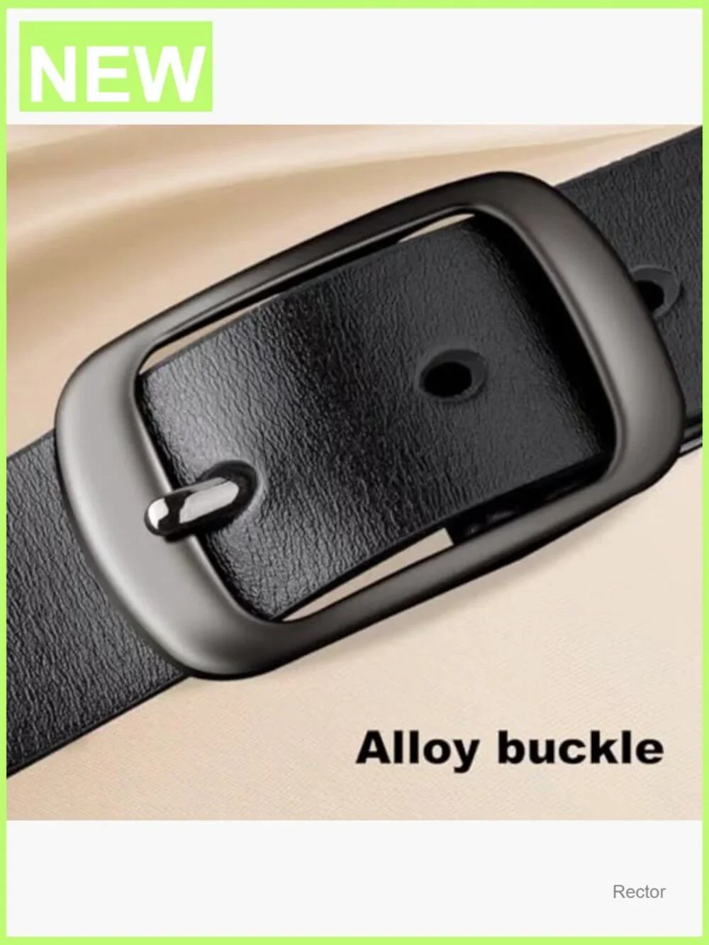 Genuine Leather Belt 2-Pack, Classic Pin Buckle, 1.1